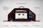 Velora Bordeaux Lumière Workstation Bag | Luminous Burgundy Laptop Bag