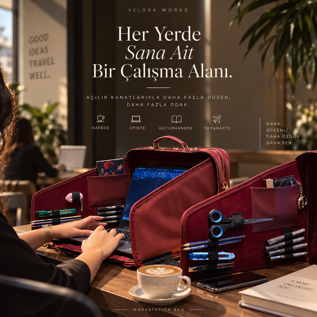 Velora Bordeaux Lumière Workstation Bag | Luminous Burgundy Laptop Bag