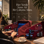 Velora Bordeaux Lumière Workstation Bag | Luminous Burgundy Laptop Bag