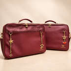 Velora Bordeaux Lumière Workstation Bag | Luminous Burgundy Laptop Bag