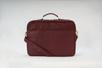 Velora Bordeaux Lumière Workstation Bag | Luminous Burgundy Laptop Bag