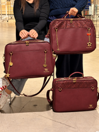 Velora Bordeaux Lumière Workstation Bag | Luminous Burgundy Laptop Bag