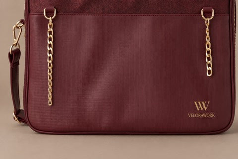 VeloraWork Saffiano-textured faux leather surface